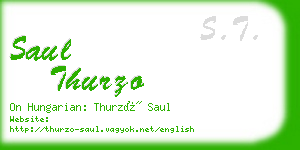 saul thurzo business card